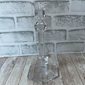 VAL SAINT LAMBERT 24% LEAD GLASS CANDLE HOLDER